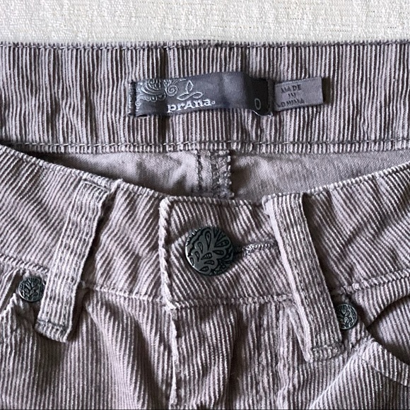 prAna Trinity Corduroy Pants Woman’s Size 0 Light Grey Casual Everyday Wear - Picture 4 of 16